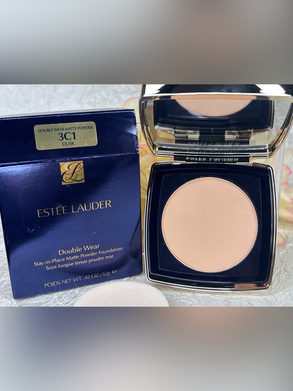 Estee Lauder Double Wear Matte Powder Foundation 3C1 Dusk NEW Original Formula